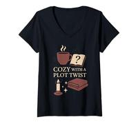 Donna Prenota Club Babes Smut Gossip Wine Fiction Booktok Vibes Maglietta con Collo a V