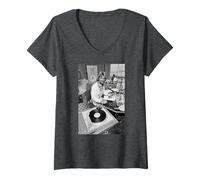 Donna Presentatore di Noel Edmonds Radio DJ: accordo o Niente Maglietta con Collo a V