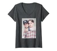 Donna Presentatori & Music Duo Ant & Takeaway Sabato Sera di Dicembre Maglietta con Collo a V