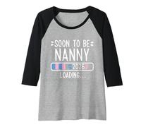 Donna Presto sarà la Tata 2026 Caricamento Annuncio di Gravidanza 2026 Maglia con Maniche Raglan