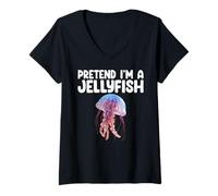 Donna Pretend I'm A Jellyfish Kids Men Women Costume Maglietta con Collo a V