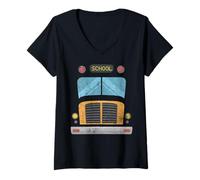 Donna Pretend I'm a School Bus - Divertente costume di Halloween pigro Maglietta con Collo a V