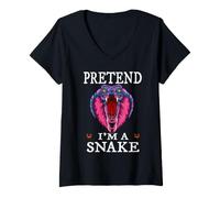 Donna Pretend I'm A Snake Funny Halloween Costume Maglietta con Collo a V