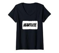 Donna Pretty Heartless Citazione Look Maglietta con Collo a V