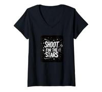 Donna Pretty Shoot per l'outfit delle stelle Maglietta con Collo a V