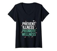 Donna Prevenire la malattia Promuovere il benessere Internista di medicina interna Maglietta con Collo a V