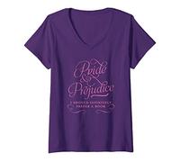 Donna Pride and Prejudice I Infinitely Prefer a Book: Jane Austen Maglietta con Collo a V