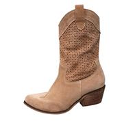 Donna Primavera Autunno E Inverno Tacco Spesso Punta A Punta Lungo Grande Formato Scollo A V Non Sopra Il Ginocchio Personalità Cowboy Stivali A Metà Polpaccio Stivali Da Pioggia Donna Taglia 8