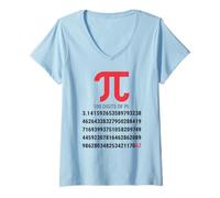 Donna Prime 100 cifre di Pi 67 Nerds Geek Insegnante di Matematica Divertente Maglietta con Collo a V