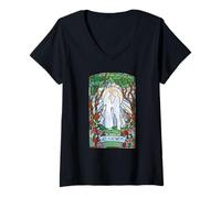 Donna Princess Bride Westley And Buttercup Stained Glass Movie Maglietta con Collo a V