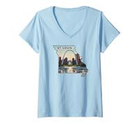 Donna Profilo di St. Louis Missouri Maglietta con Collo a V