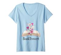 Donna Progettazione della biblioteca Booktrovert per un bibliotecario Maglietta con Collo a V