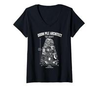 Donna Progetto di disfunzione esecutivo Doom Pile Architect Maglietta con Collo a V
