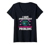 Donna Programmer Floating Point Math 0.999 Problems Maglietta con Collo a V