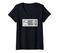 Donna Programmer Leave Me Alone I Code Circuit Skull Maglietta con Collo a V
