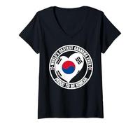 Donna Promosso a Nana La migliore nonna coreana Mimi World's Okayest Maglietta con Collo a V
