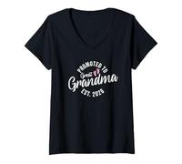 Donna Promoted To Great Grandma 2026 Maglietta con Collo a V