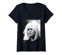 Donna Promozione del videodromo della cantante bionda Debbie Harry 1983 Maglietta con Collo a V