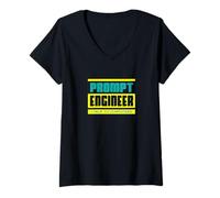 Donna Prompt Engineer - Parlo con i Computer Maglietta con Collo a V