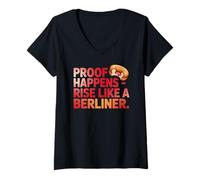 Donna Proof Happens, Rise Like a Berliner Maglietta con Collo a V