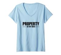 Donna Property of My Wife Maglietta con Collo a V
