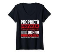 Donna proprietà privata Sono già impegnato con Una Donna Maglietta con Collo a V