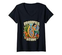Donna PROSOPYLE Study Spugna Marina Zoologia Anatomia Maglietta con Collo a V