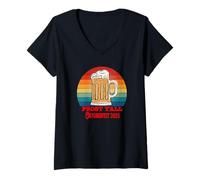 Donna Prost Y'All Oktoberfest 2025 Amante della Birra Bere Festa Maglietta con Collo a V