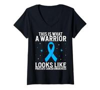 Donna Prostate Cancer Awareness Prostate Cancer Gifts for Men Maglietta con Collo a V