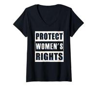 Donna Protect - Camicia da Donna per i Diritti della libertà di Supporto Maglietta con Collo a V