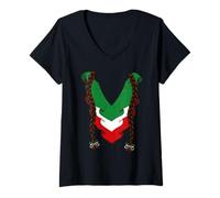 Donna Proud Mexican Roots Heritage México Pride Patriotic Vintage Maglietta con Collo a V