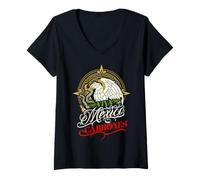 Donna Proud Mexican Roots Heritage México Pride Patriotic Vintage Maglietta con Collo a V