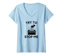 Donna Prova a fermarmi Diritti di Voto per la soppressione degli elettori Maglietta con Collo a V