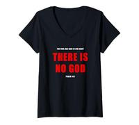 Donna Psalm 14:1 The Fool Has Said, There IS No God - Evangelism Maglietta con Collo a V