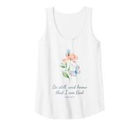 Donna Psalm 46:10 Be Still & Know - Women Girls Butterfly (White) Canotta