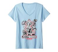 Donna Psi-Giudice Anderson Psi-Division Lawgiver 2000 d.C. Comic Retro Maglietta con Collo a V