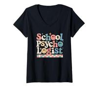 Donna Psicologo Scolastico,Student Advocate Psicologia dell'educazione Maglietta con Collo a V