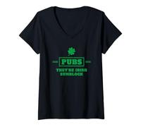 Donna Pub Irish Sunblock Funny San Patrizio Maglietta con Collo a V