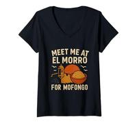 Donna Puerto Rico Dire El Morro Mofongo Taino Yo Soy Boricua Maglietta con Collo a V