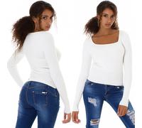 Donna Pullover Maglia Fine collo Alto A V Costine Elasticizzato Sottile 34 36