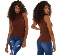 Donna Pullover Maglia Fine collo Alto A V Costine Elasticizzato Sottile 34 36