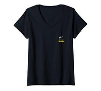 Donna Pulp Fiction - Film poliziesco Classico Ufficiale | PAPL740 Maglietta con Collo a V