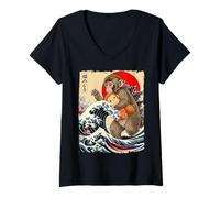 Donna Punch Monkey Divertente Punchzilla Punch Zilla Punch Scimmia Maglietta con Collo a V