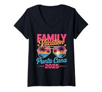 Donna Punta Cana 2025 Family Matching Summer Vacation Holiday Maglietta con Collo a V