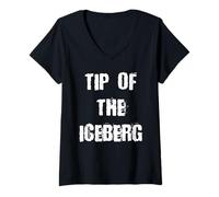 Donna Punta dell'iceberg Maglietta con Collo a V