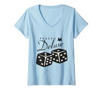 Donna Pussy Deluxe Cubes Maglietta con Collo a V