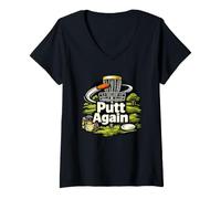 Donna Putt Again Disc Golf Maglietta con Collo a V