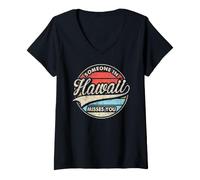 Donna Qualcuno alle Hawaii Ti Manca Lo Stato degli Stati Uniti Maglietta con Collo a V