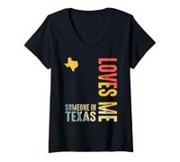 Donna Qualcuno in Texas Mi AMA Classico retrò Stato Maglietta con Collo a V