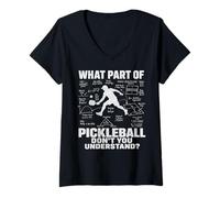 Donna Quale Parte di Pickleball Non capisci Maglietta con Collo a V